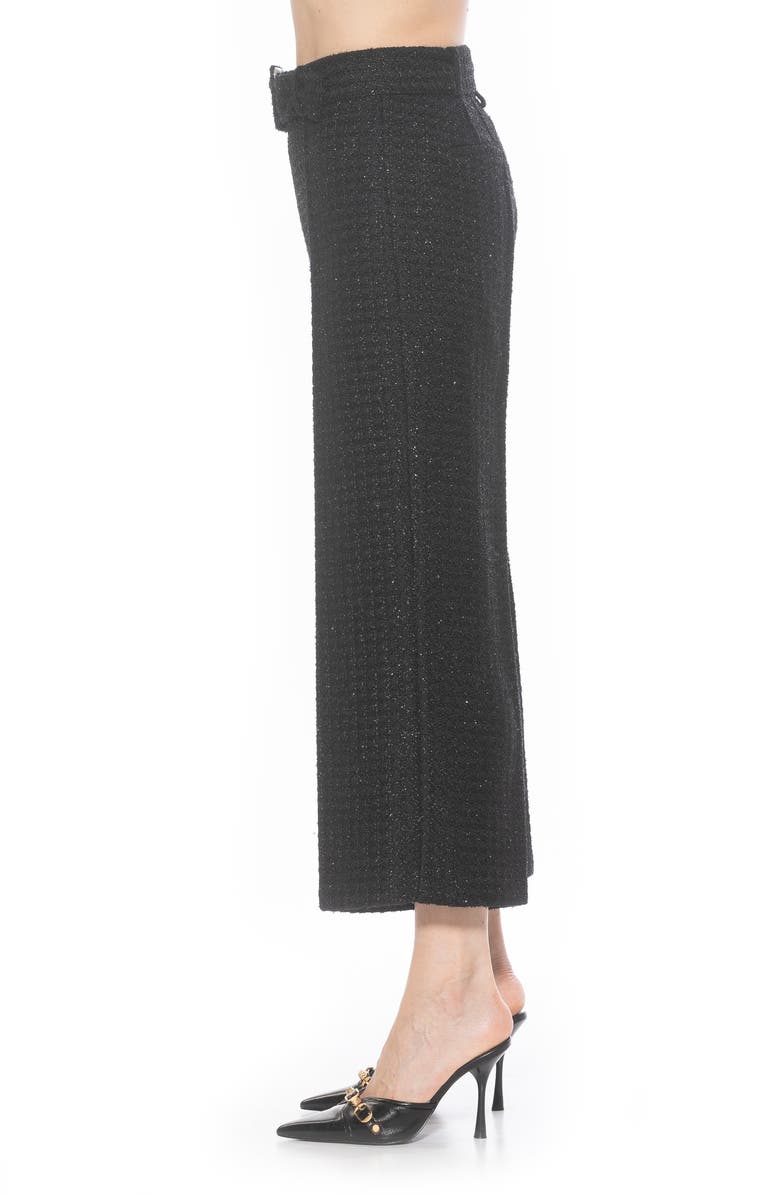 Alexia Admor Caden Tweed Wide Leg Pants, Alternate, color, Black