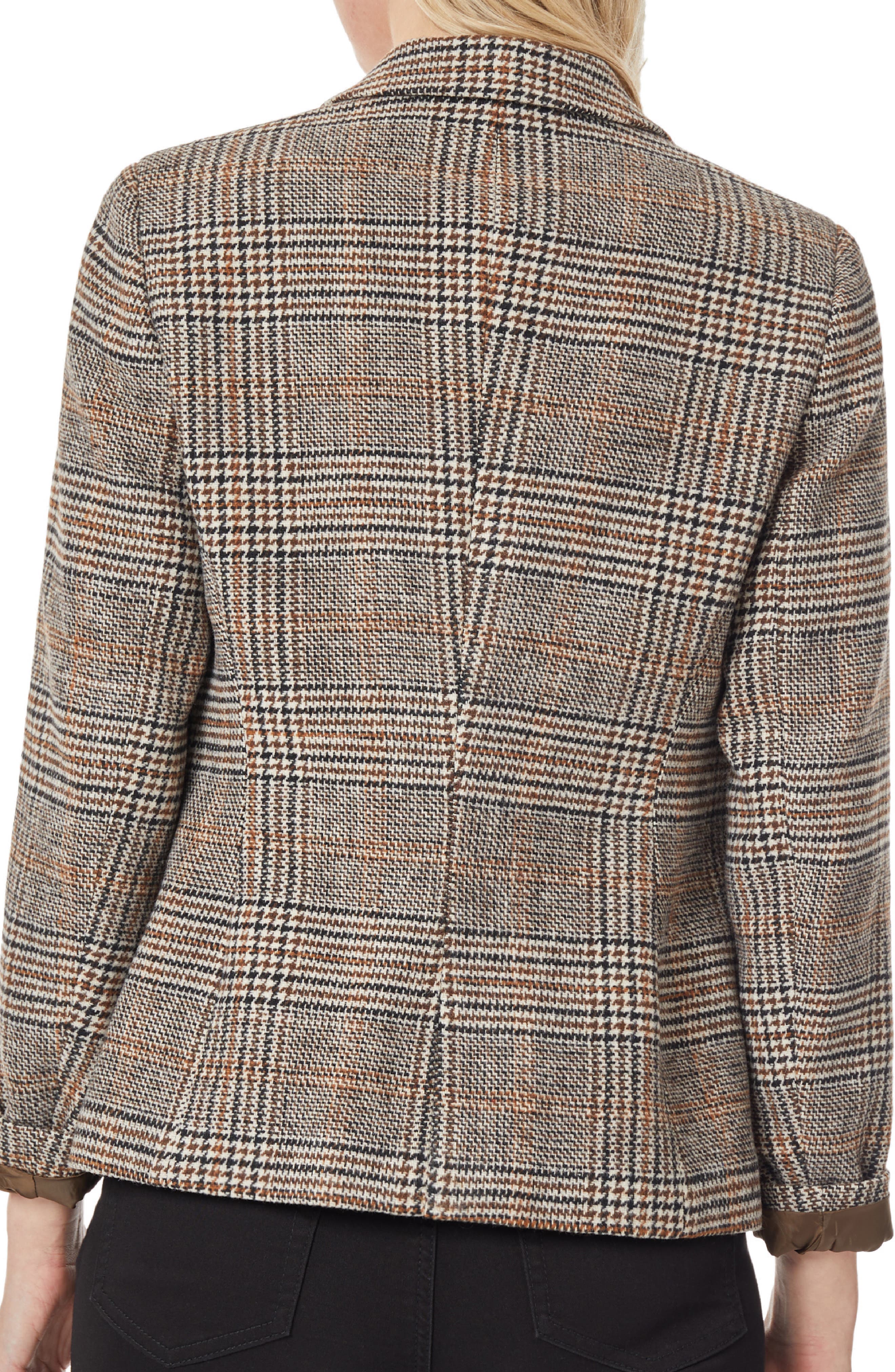 Houndstooth Check Faux Double Breasted Jacket - image 2