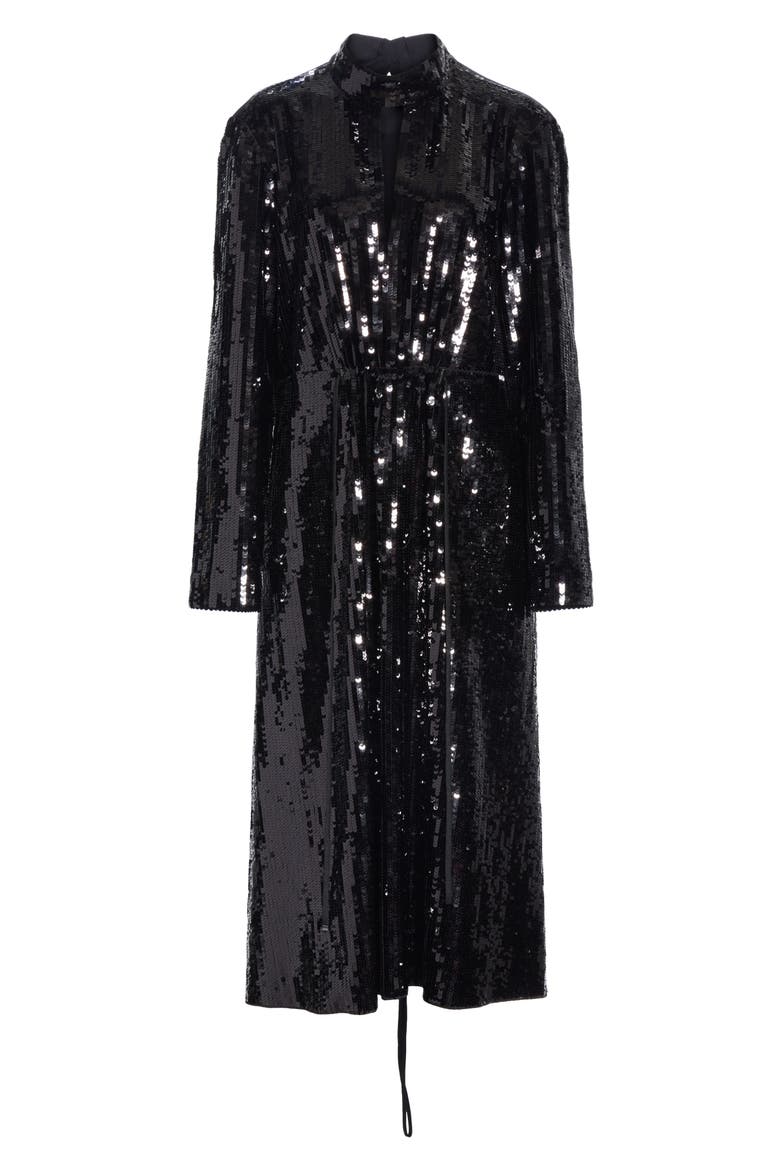 Avril Sequin Midi Dress, Alternate, color, BLACK/ NAVY MULTI