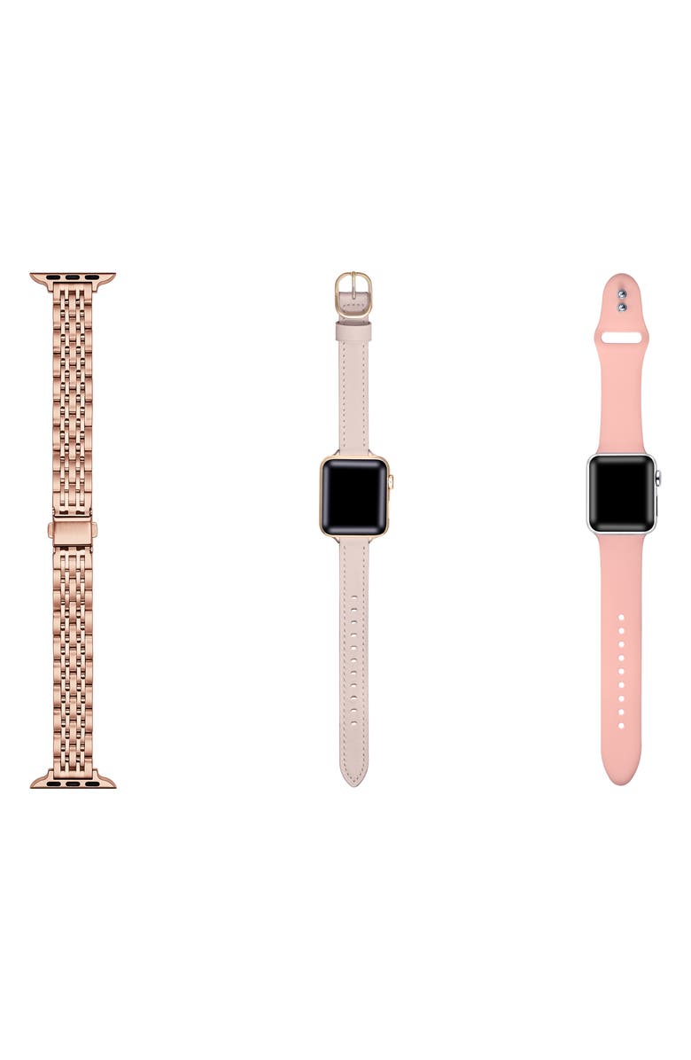 The Posh Tech Assorted 3-Pack Apple Watch<sup>®</sup> Watchbands, Alternate, color, 