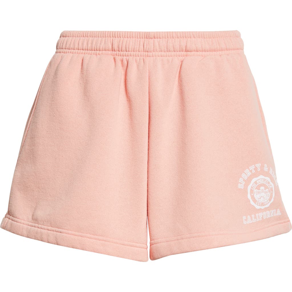 Sporty And Rich Sporty & Rich California Emblem Disco Graphic Shorts In Pink