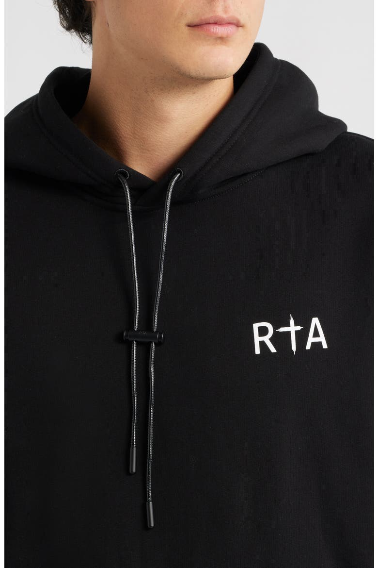 Dion Cross Graphic Hoodie, Alternate, color, BLACK WHITE CROSS