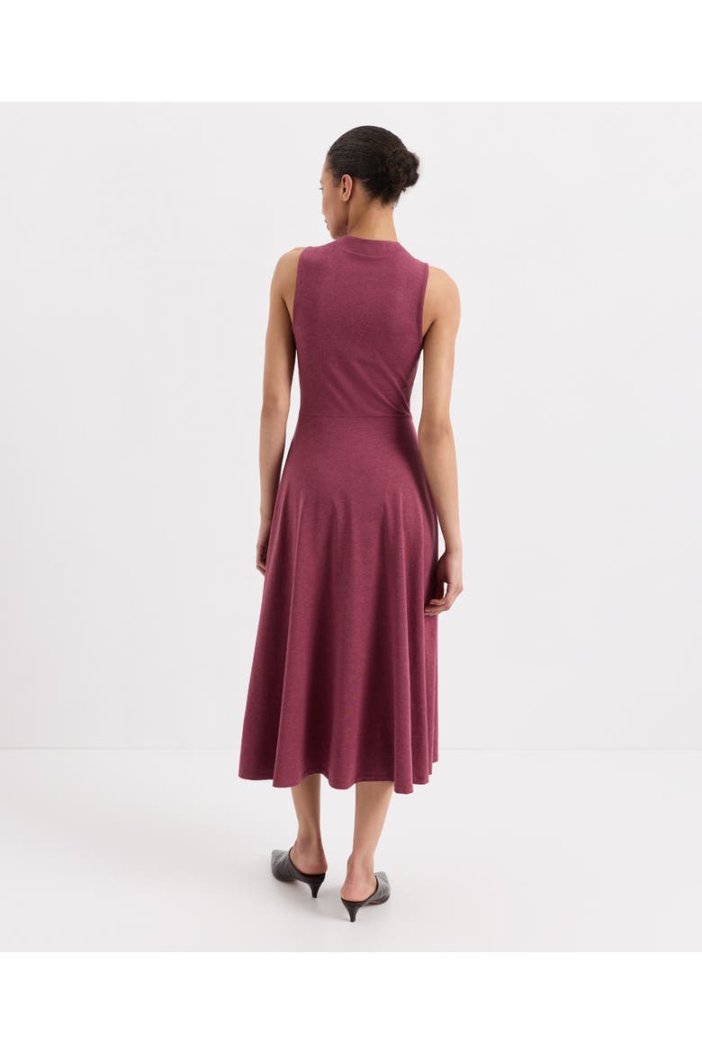 Women's Fit & Flare Cowl Neck Dress Made With Organic Cotton, Alternate, color, Rose Pink Heather
