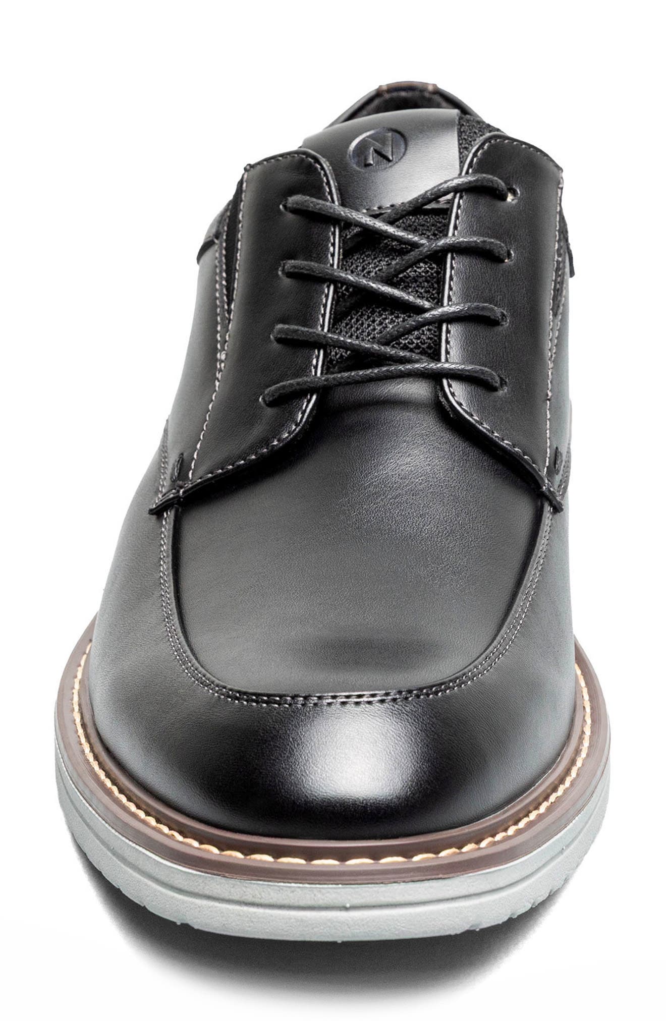 NUNN BUSH Gates Moc Toe Derby, Alternate, color, Black Multi