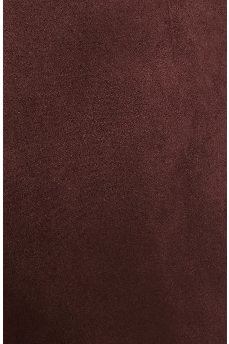 Lace-up Faux Suede Ankle Pants, Alternate, color, BITTER CHOCOLATE