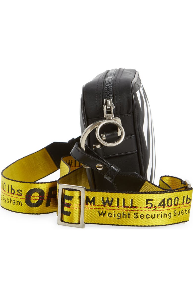 Off-White Binder Diagonal Stripe Nylon Crossbody Bag, Alternate, color,