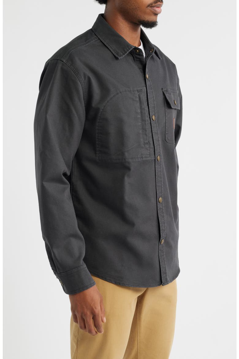 Builders Stretch Cotton Blend Overshirt, Alternate, color, WASHED BLACK