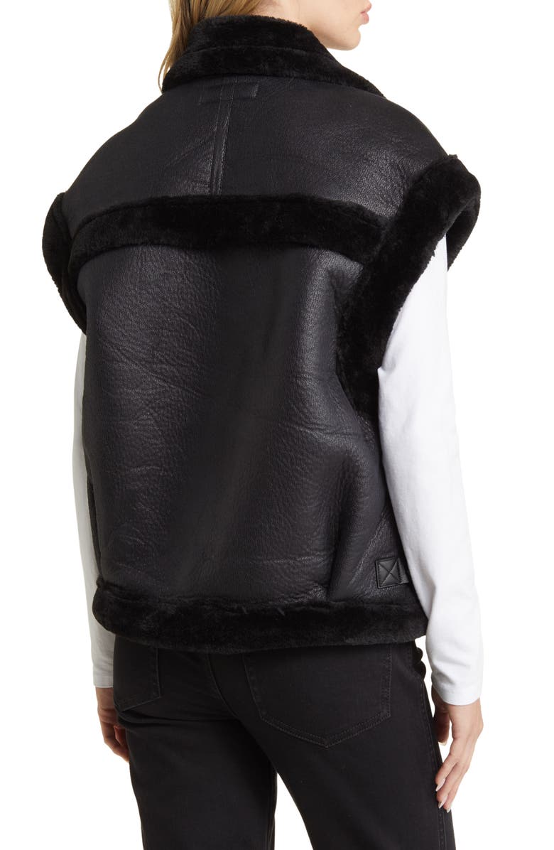 BLANKNYC Faux Leather & Faux Fur Vest, Alternate, color,