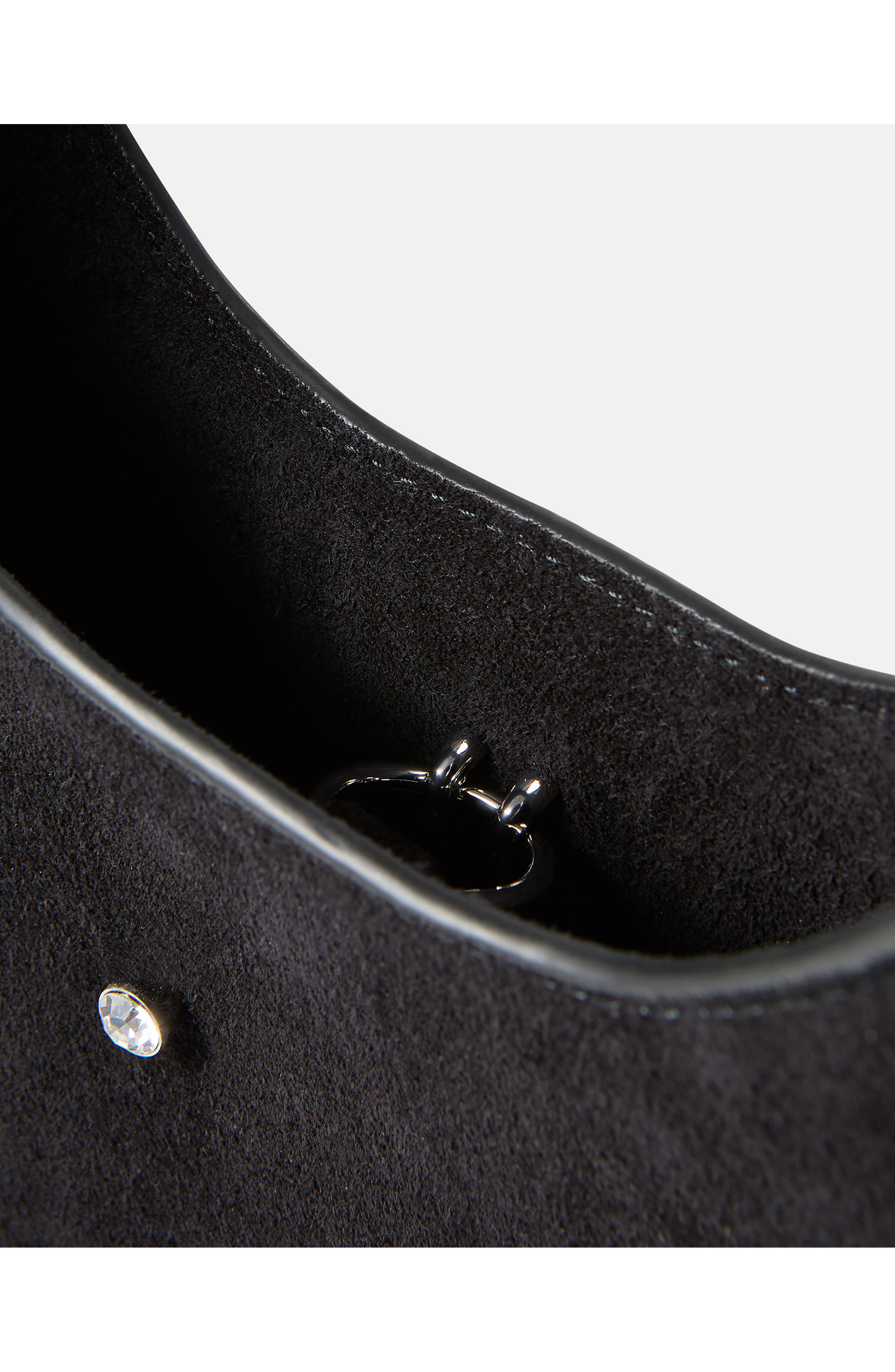 Veronica Beard Small Crystal Loop Bag, Alternate, color, Black