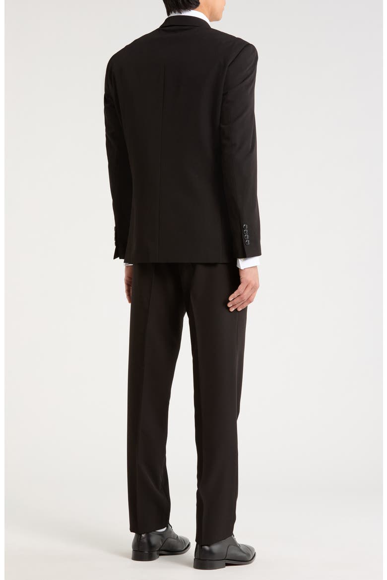 Slim Fit Four-Way Stretch Suit, Alternate, color, BLACK