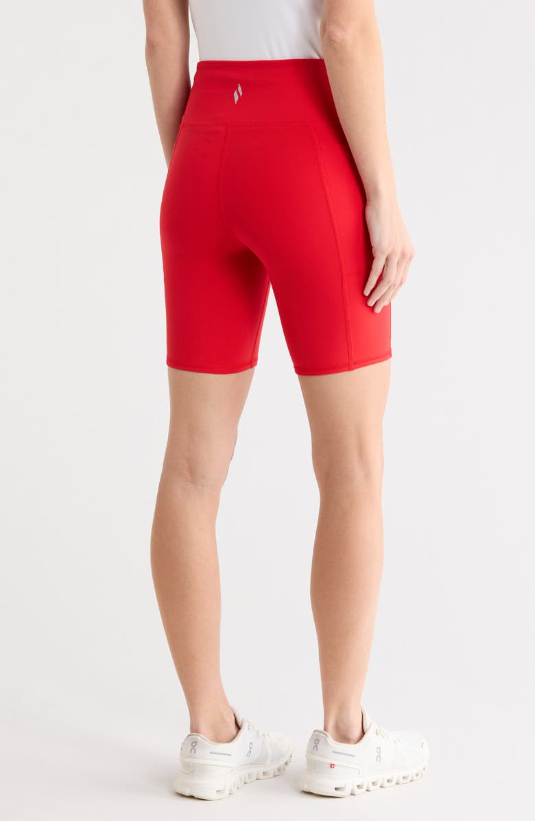 SKECHERS GoFlex High Waist Side Pocket 8" Bike Shorts, Alternate, color, True Red