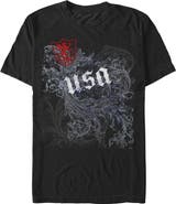 Lost Gods Men's Lost Gods USA Goth Floral Graphic T-Shirt