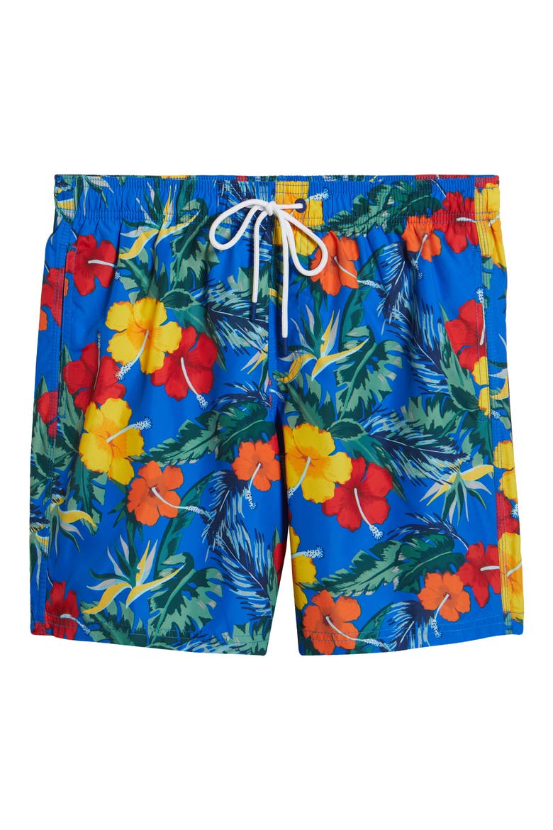 Floral Board Shorts, Alternate, color, OVER SKY