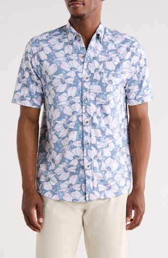 Floral Print Short Sleeve Button Up Shirt