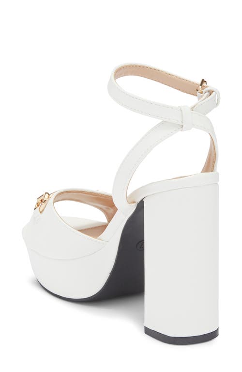 Wild Diva Lounge Alice Platform Sandal In White
