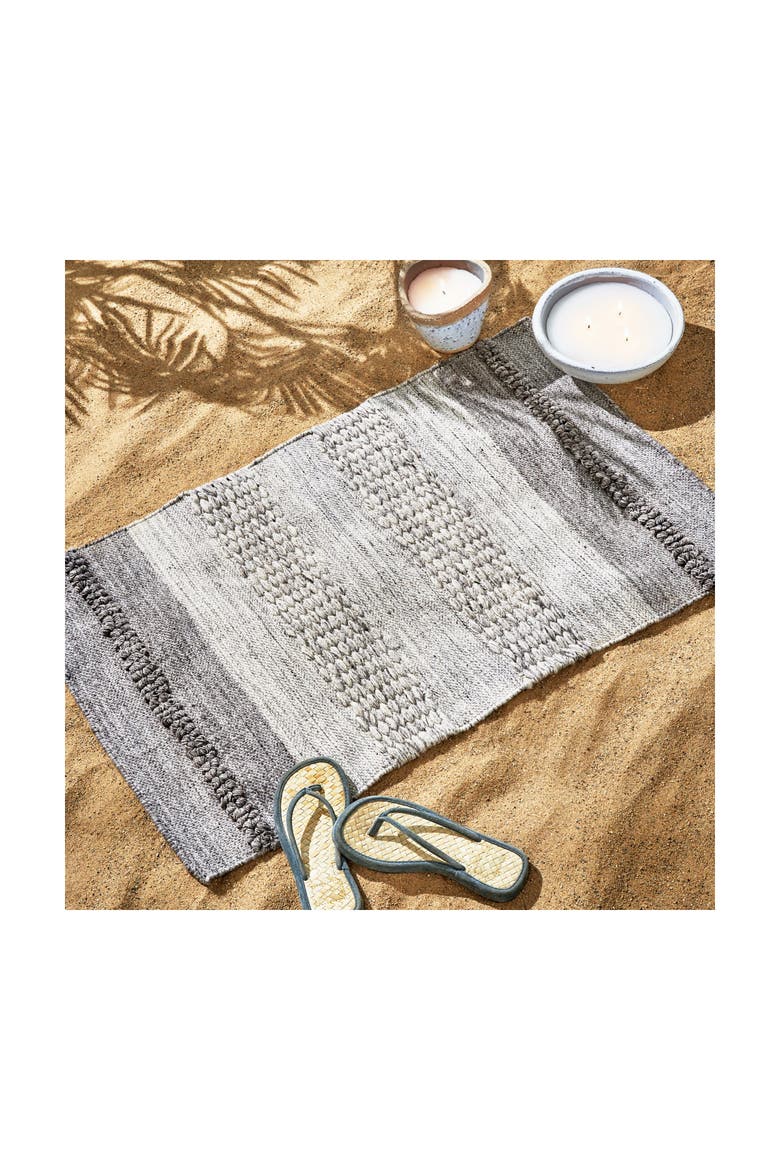 Gradation Stripe Recycled Woven Accent Rug Brown Multi Eco-Friendly, Alternate, color, Brown