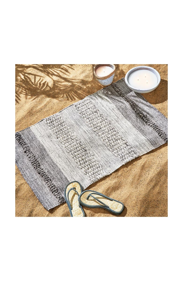 tag Gradation Stripe Recycled Woven Accent Rug Brown Multi Eco-Friendly, Alternate, color, Brown