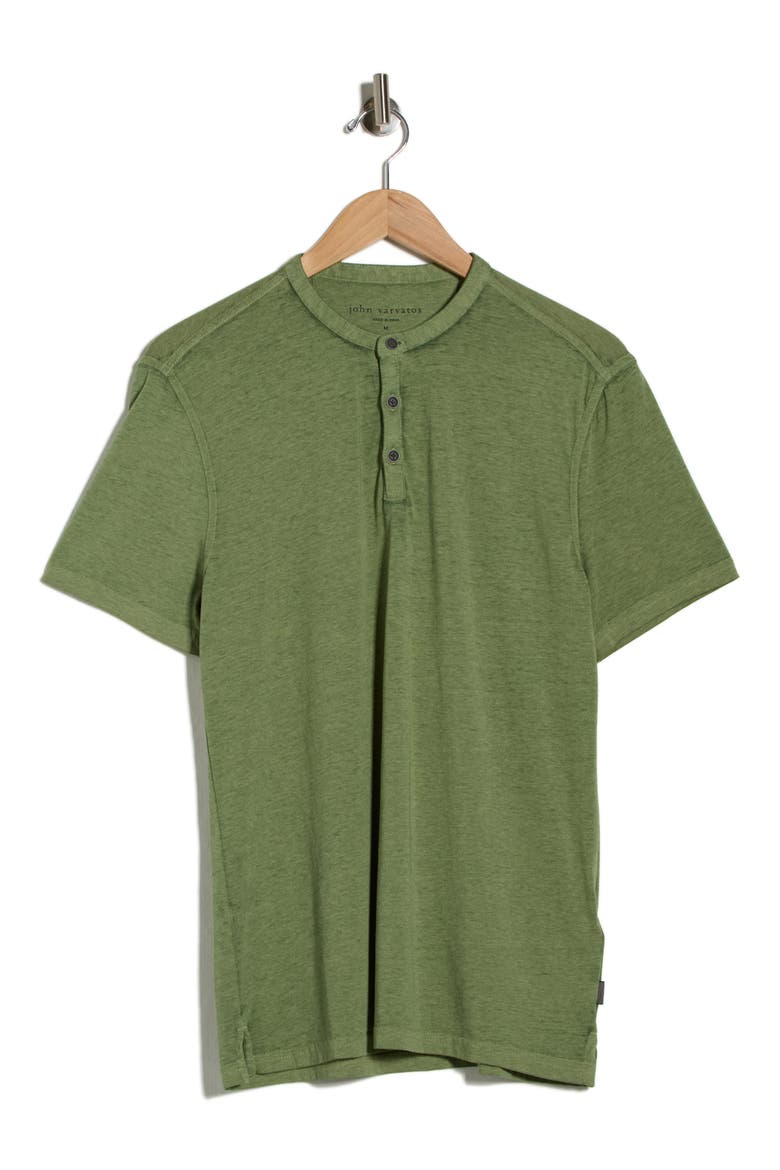 Duke Short Sleeve Henley, Main, color, PISTACHIO