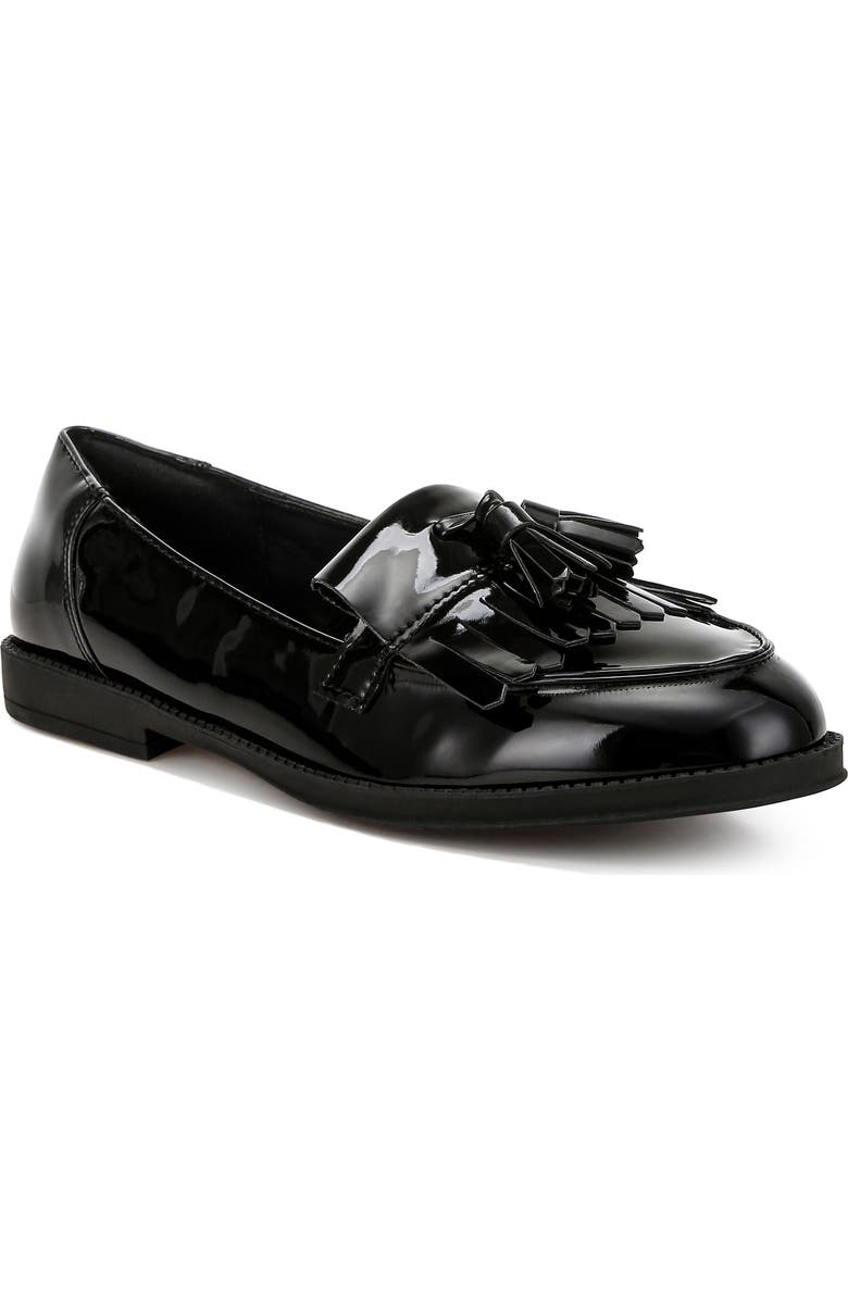 LONDON RAG Blaneth Tassel Kilted Loafer, Main, color, Black