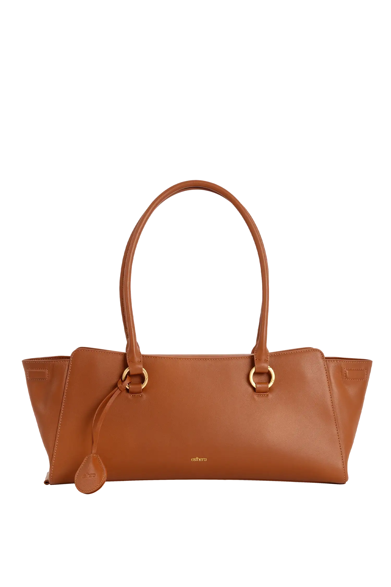 Esthera 5PM Leather Shoulder Bag, Alternate, color, Caramel