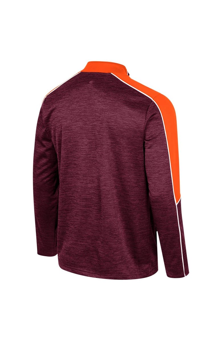 COLOSSEUM Men's Colosseum Maroon Virginia Tech Hokies Marled Half-Zip Jacket, Alternate, color, Maroon
