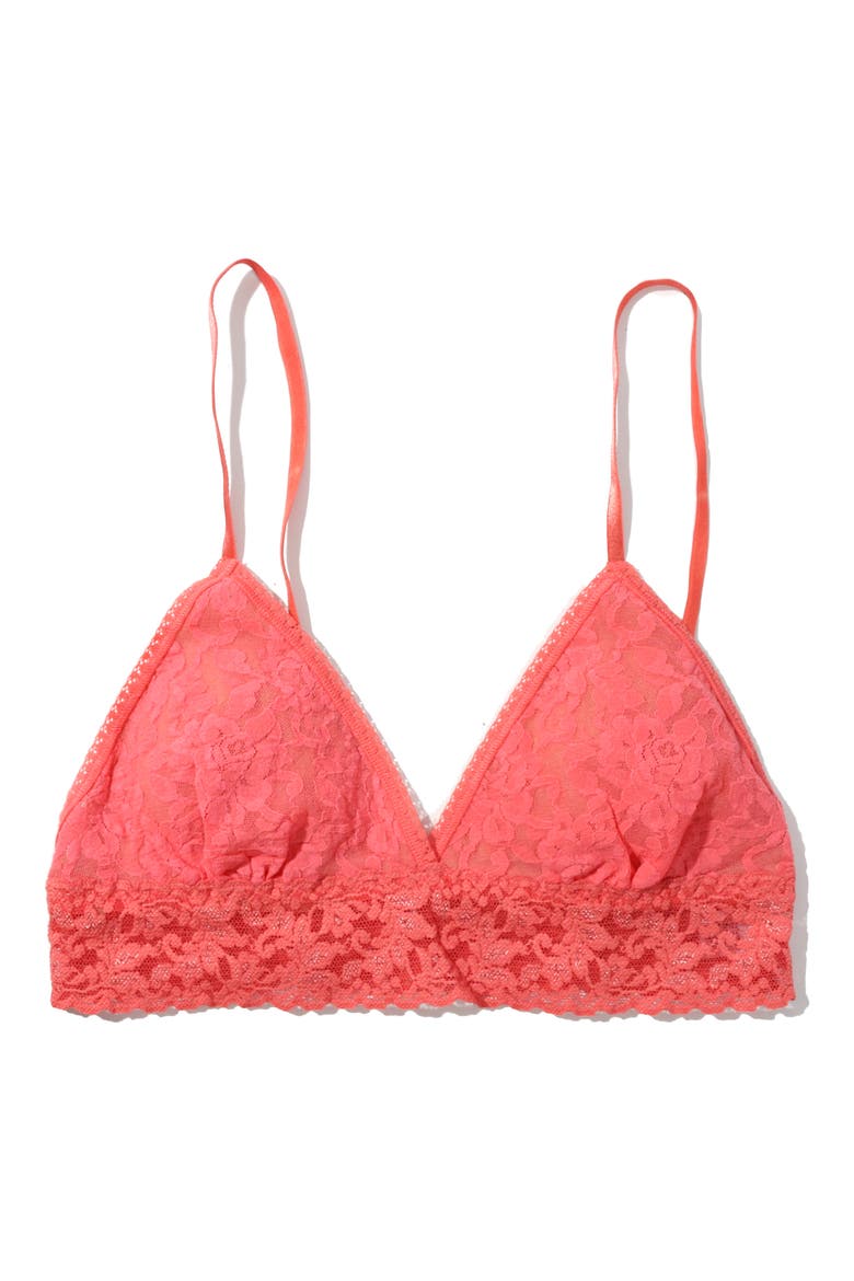 Signature Lace Padded Bralette, Alternate, color, COURAGEOUS CORAL