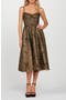 Taylor Metallic Lace Midi Cocktail Dress