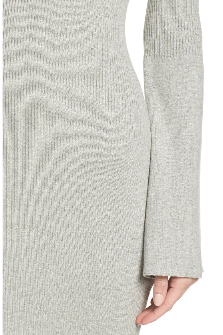 Virgie Knit Midi Dress, Alternate, color, LIGHT GREY MEL