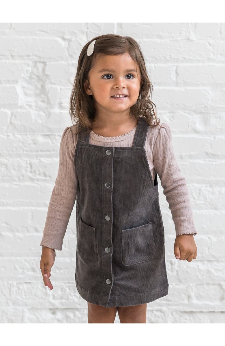 Kendi Clemmie Organic Corduroy Jumper Dress, Alternate, color, 