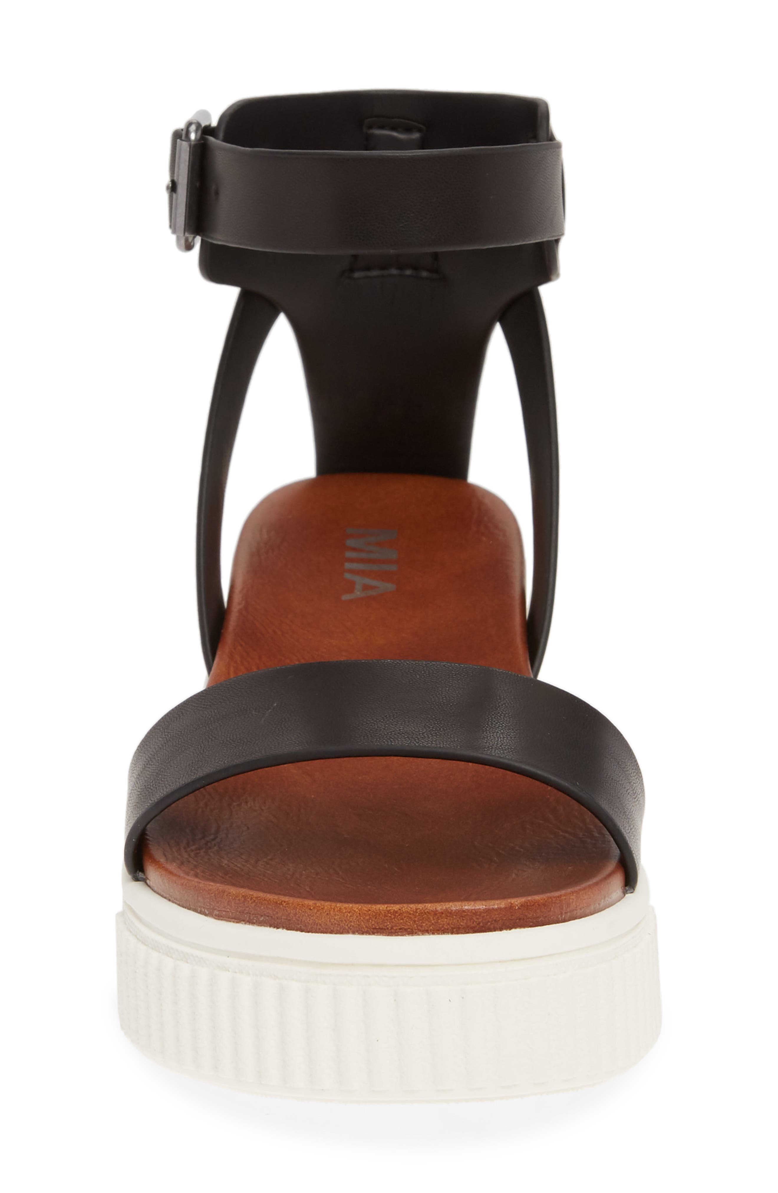 MIA Lunna Platform Ankle Strap Sandal, Alternate, color, Black