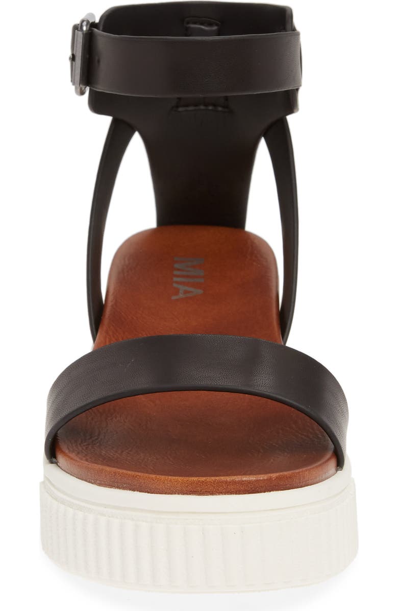MIA Lunna Platform Ankle Strap Sandal, Alternate, color, Black