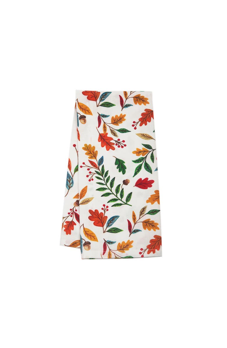 C&F Home Harvest Leaves Towel & Spoon Set of 2, Alternate, color, White