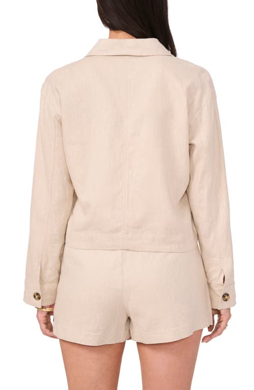 Vince Camuto Zip Front Jacket In Almond