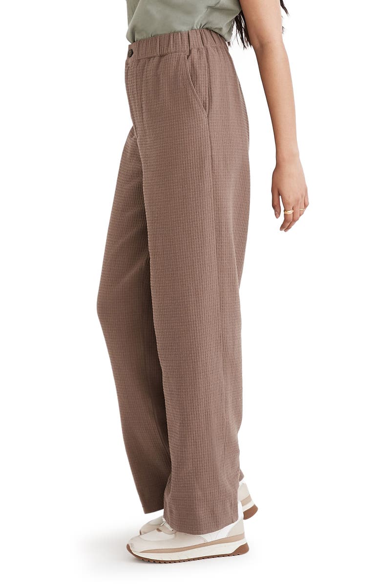 Madewell Women's Waffle High Waist Straight Leg Pants, Alternate, color, 