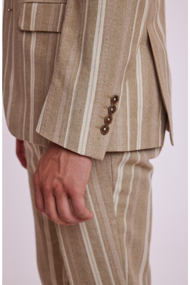 Dover Slim Fit Vertical Stripe Sport Coat, Alternate, color, TAN BEIGE STRIPES