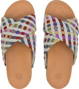 The Sak Penelope Leather Woven Slip On Sandal