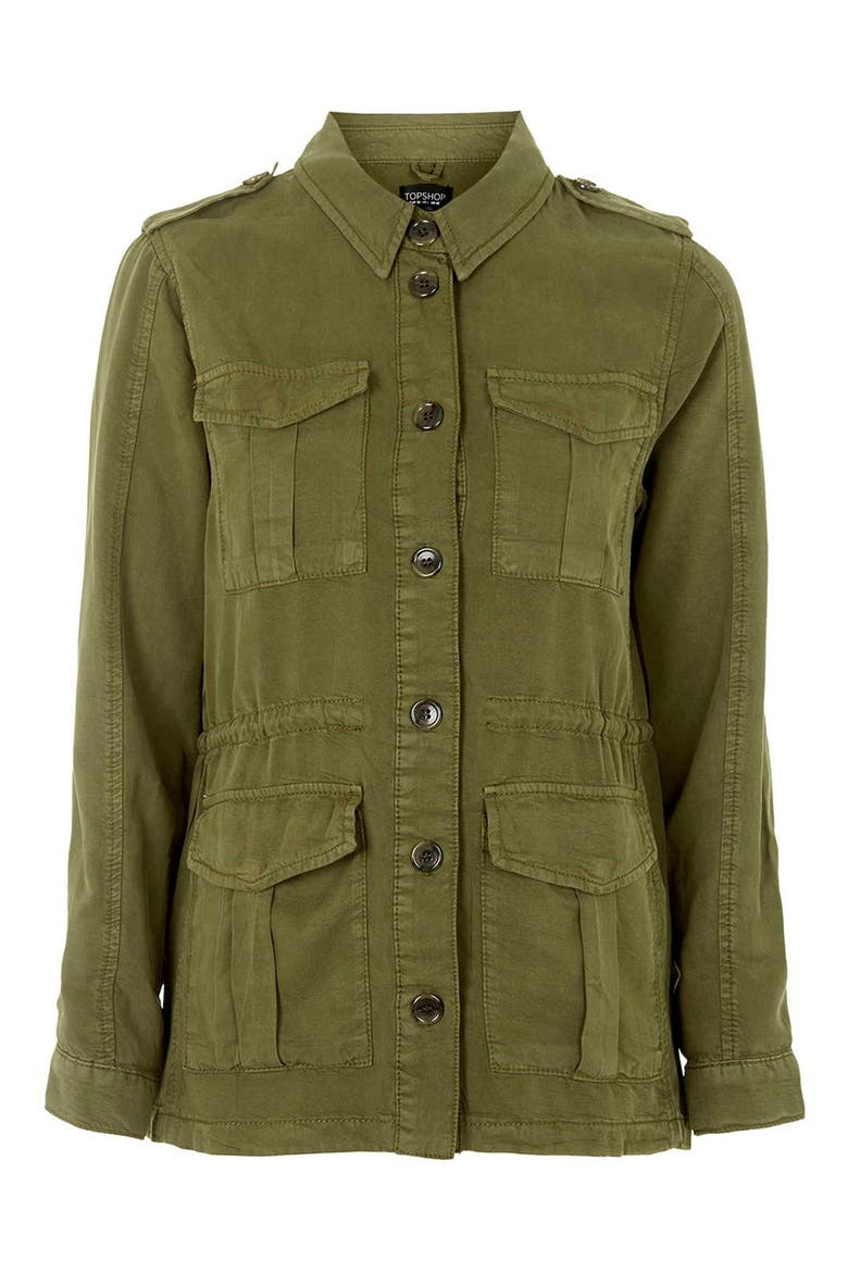 'Elsa' Four Pocket Field Jacket, Alternate, color, OLIVE