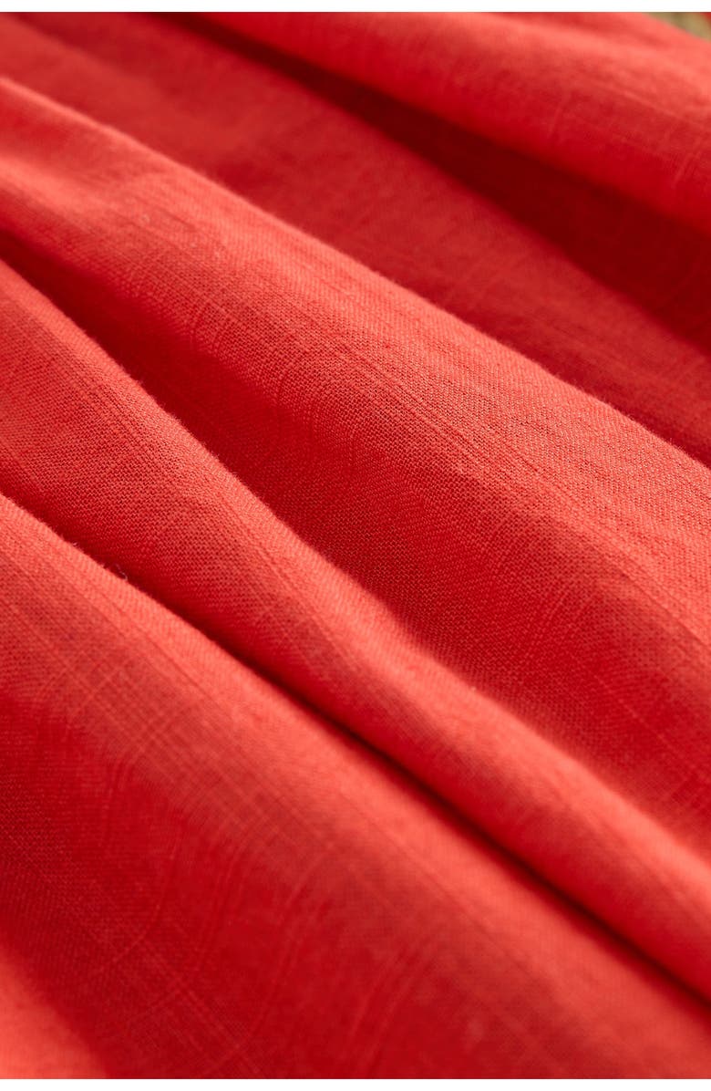 NEXT Kids' Embroidered Cotton Button-Up Dress, Alternate, color, Red