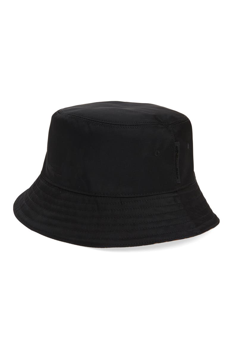 Reversible Nylon Bucket Hat, Alternate, color, LEOPARD PRINT