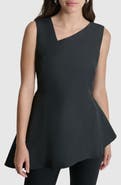 DKNY Memory Taffeta Asymmetric Hem Top