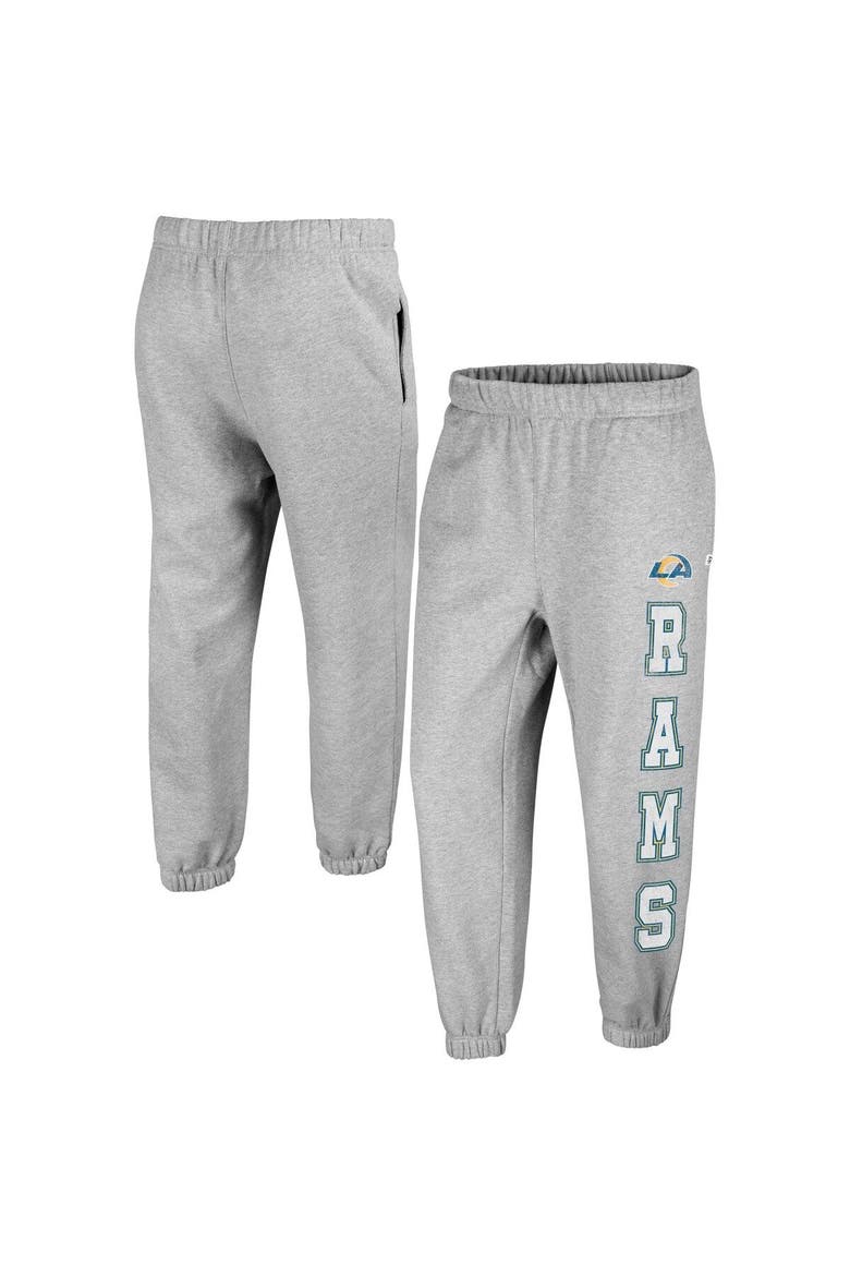 Women's '47 Gray Los Angeles Rams Double Pro Harper Jogger Sweatpants, Main, color, Heather Gray