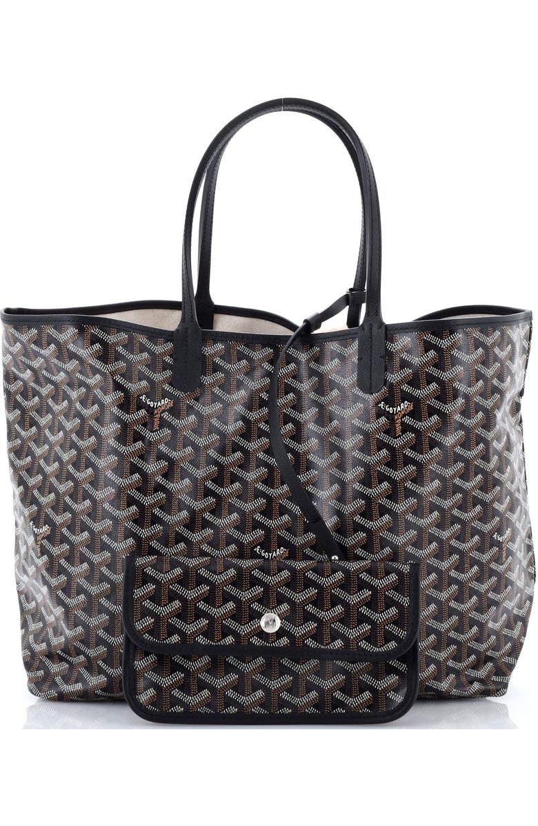 Pre-Owned Goyard Saint Louis Tote Coated Canvas GM, Alternate, color, Black