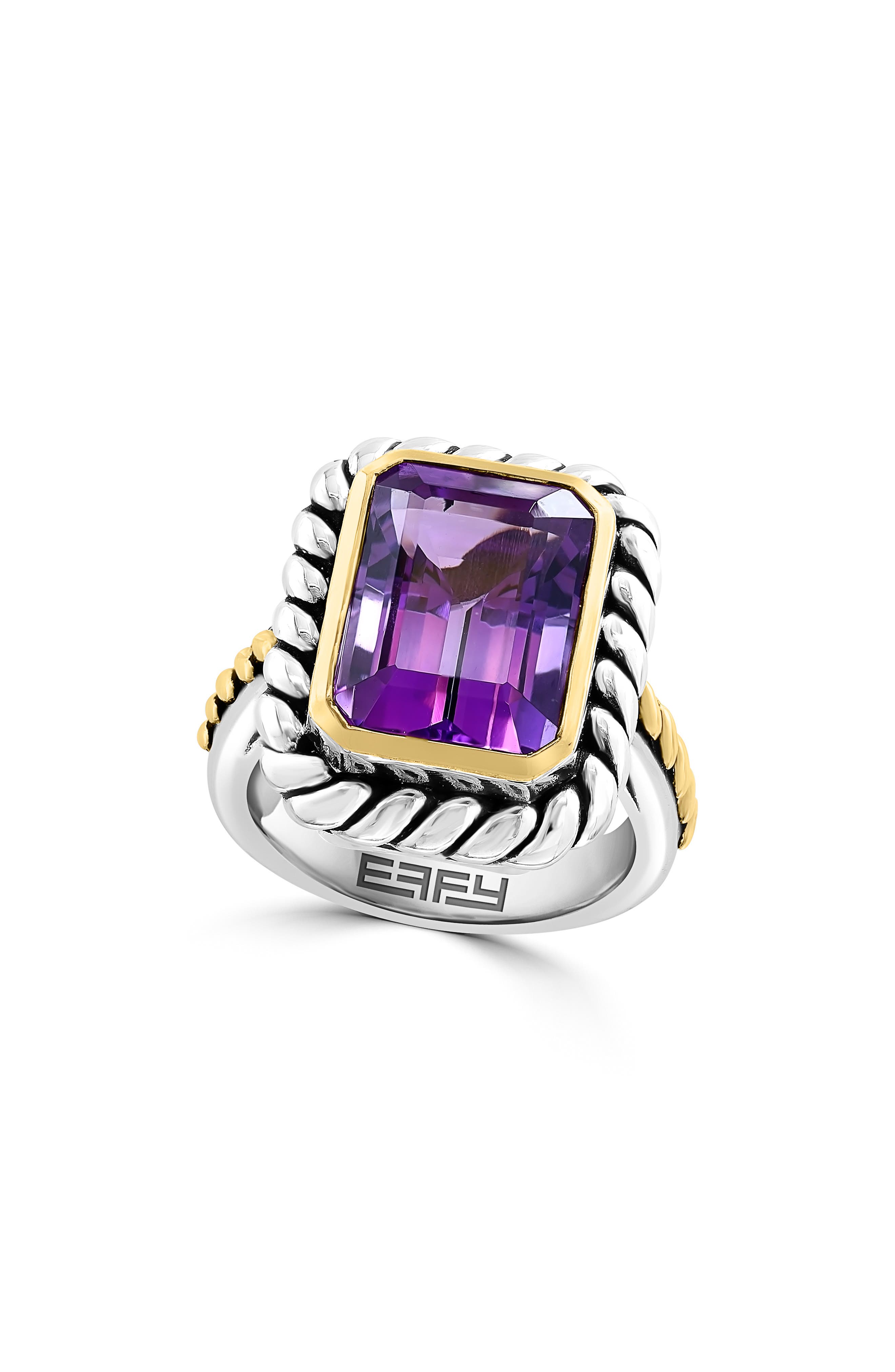 EFFY Two-Tone Amethyst Ring