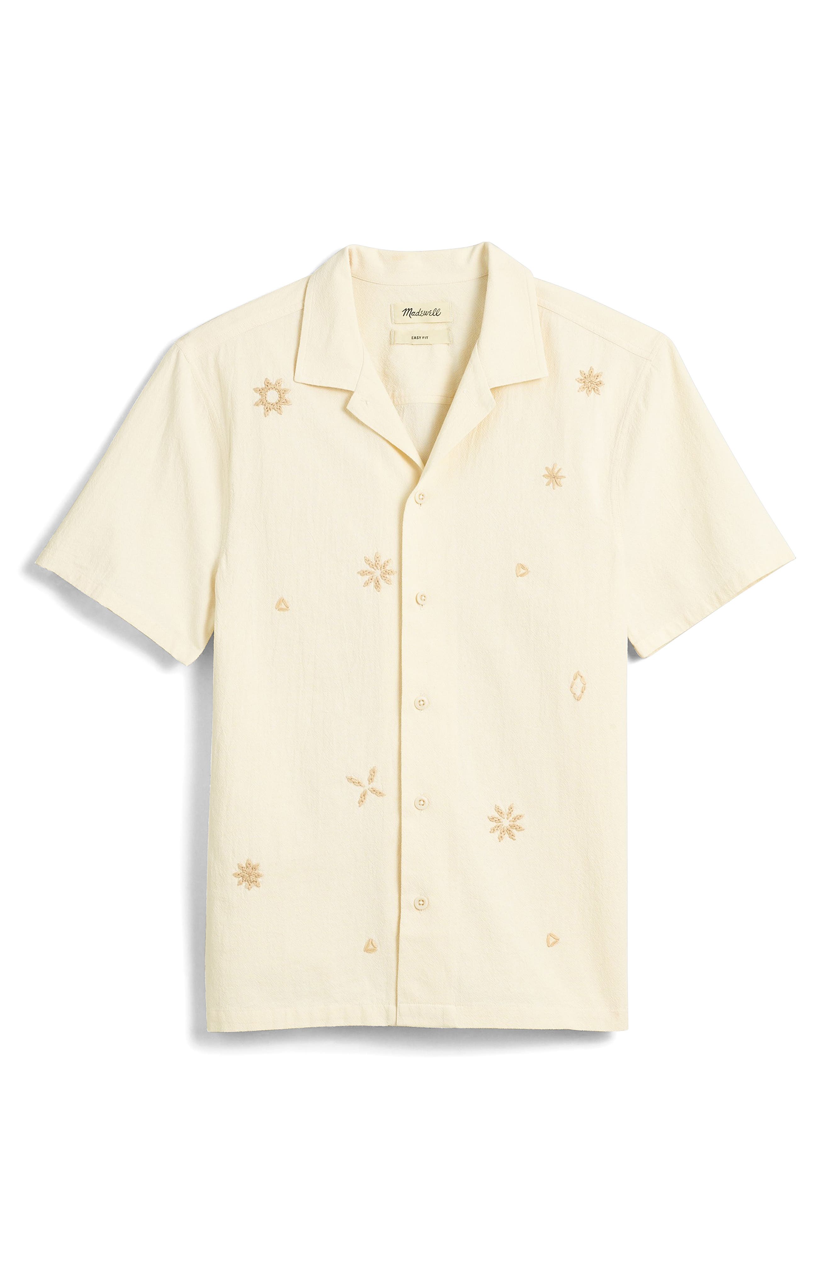 Madewell Embroidered Easy Fit Button-Up Shirt (Men) | Nordstrom