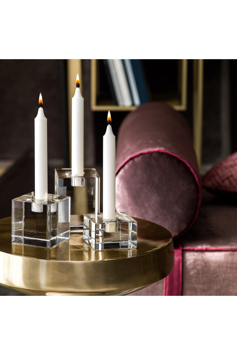 William Candle holder, Alternate, color, White