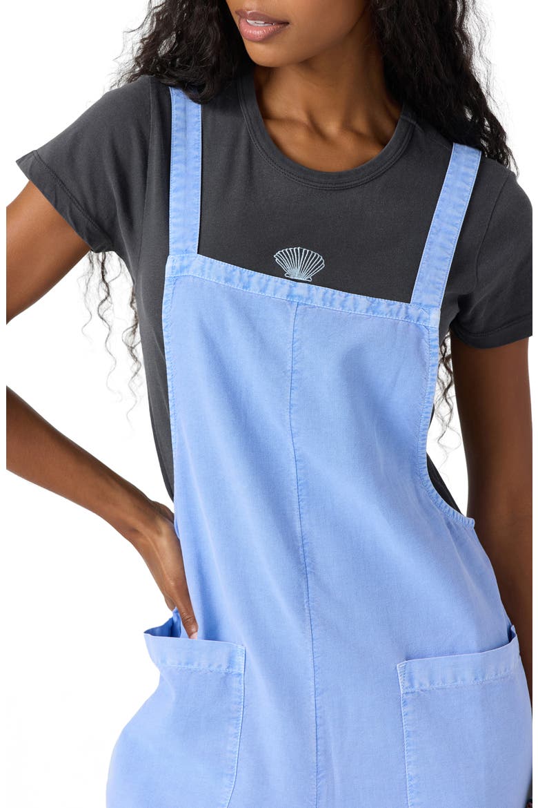 Summerlin Cotton & Linen Short Overalls, Alternate, color, HYDRANGEA