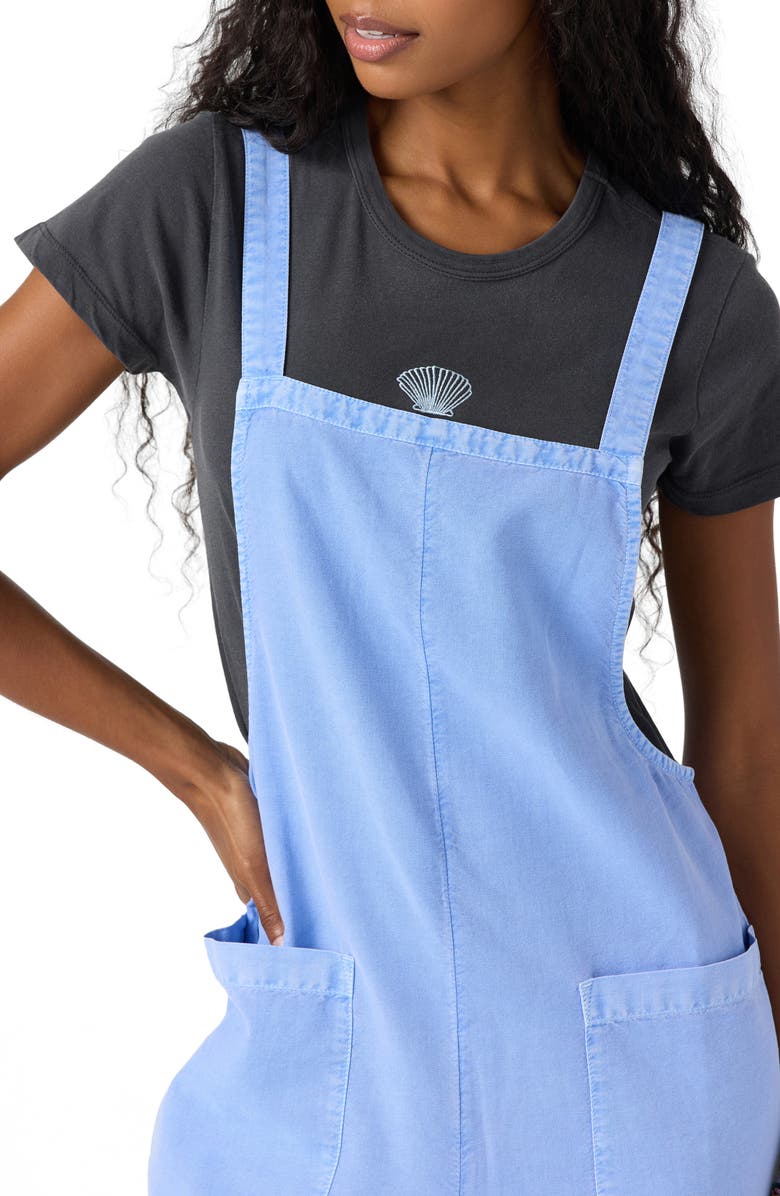 O'Neill Summerlin Cotton & Linen Short Overalls, Alternate, color, Hydrangea