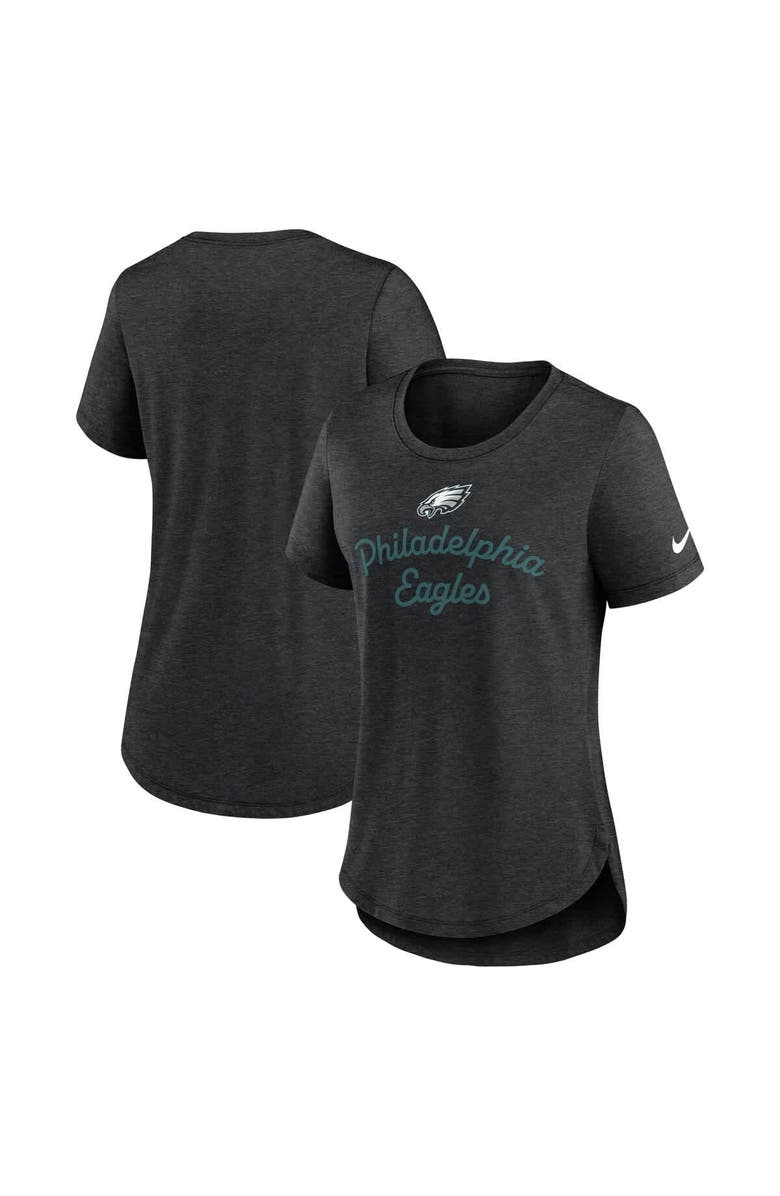 Nike Women's Nike Black Philadelphia Eagles Script Tri-Blend T-Shirt, Alternate, color, Black