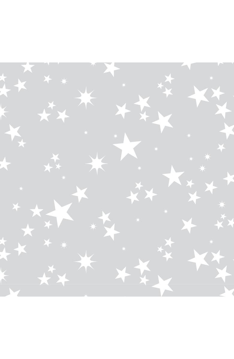 Lambs & Ivy Milky Way Stars 100% Cotton Baby Fitted Crib Sheet, Alternate, color, Gray