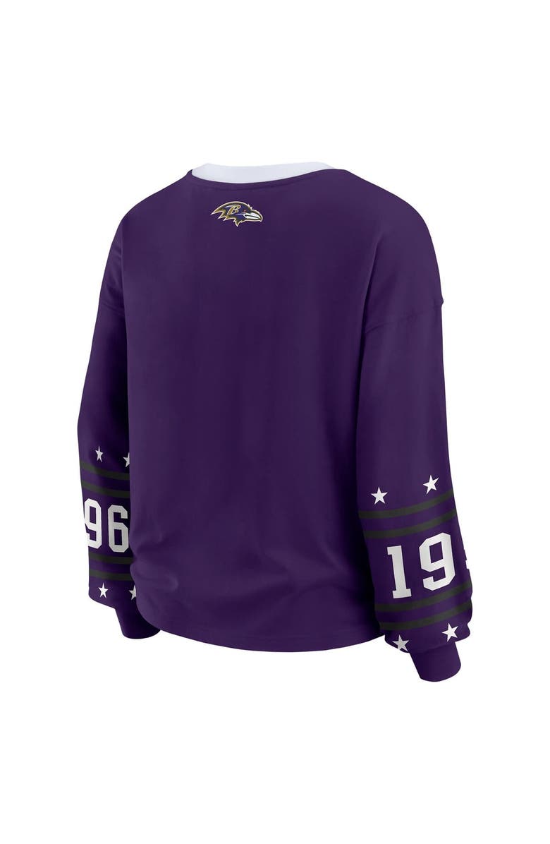 WEAR by Erin Andrews Women's WEAR by Erin Andrews Purple Baltimore Ravens Sport Long-Sleeve T-Shirt, Alternate, color, Purple